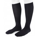 Ribbed Long Wool Women Socks Black
