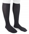 Ribbed Long Wool Women Socks Grey