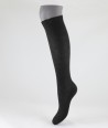 Moss Stitch Long Wool Socks Grey for women