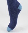 Wool silk short socks for women blue