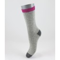 Wool silk short socks for women grey