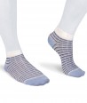 Calze sneaker righe colorate in Viscosa per donna blu azzurre
