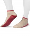 Sneaker cotton socks for women red cream