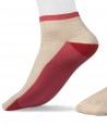 Sneaker cotton socks for women red cream
