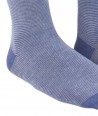 short viscose thin stripes socks for women denim