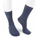 short viscose mini dots socks for women blue