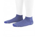 sneaker cotton women socks blue stripes on denim