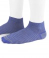 sneaker cotton women socks blue stripes on denim