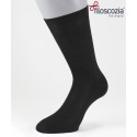 Flat Knit Cotton Lisle Short Socks Black for men
