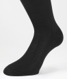 Flat Knit Cotton Lisle Short Socks Black for men