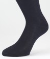Flat Knit Cotton Lisle Short Socks Navy Blue for men