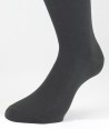 Flat Knit Cotton Lisle Short Socks Anthracite for men