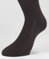 Flat Knit Cotton Lisle Short Socks Brown for men