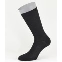 Flat Knit Cotton Short Socks Black for men