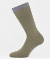 Flat Knit Cotton Short Socks Beige for men