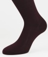 Flat Knit Cotton Short Socks Bordeaux for men
