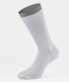 Flat Knit Cotton Short Socks White for men