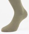 Flat Knit Cotton Long Socks Beige for men
