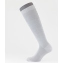 Flat Knit Cotton Long Socks White for men