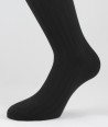 Ribbed Winter Cotton Long Socks Black for men