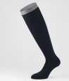 Cotton Cashmere Long Socks Navy Blue for men