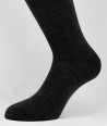 Flat Knit Wool Short Socks for men Anthracite