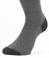 Birdseye Cotton Lisle Short Socks Black for men