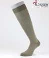 Birdseye Cotton Lisle Long Socks Beige for men