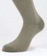 Birdseye Cotton Lisle Long Socks Beige for men