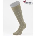 Pinstripe Cotton Short Socks Beige for men