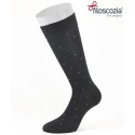 Mini Dots Cotton Lisle Short Socks Black for men
