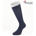 Mini Dots Cotton Lisle Short Socks Blue for men