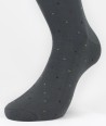 Mini Dots Cotton Lisle Short Socks Grey for men