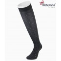 Mini Dots Cotton Lisle Long Socks Black for men