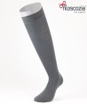 Mini Dots Cotton Lisle Long Socks Grey for men