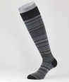 Irregular Stripes Wool Long Socks Anthracite for men