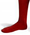 Flat Knit Cotton Long Red Socks for men