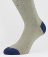 Dots Cotton Short Socks Beige for men