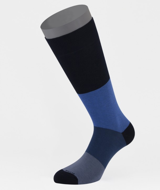 Blocks Cotton Short Socks Blue for men