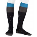 Long cotton men socks dots black blue grey