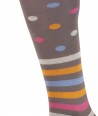Long cotton stripes dots socks for men grey