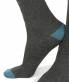 Short cashmere blend men socks anthracite blue