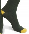 Short cashmere blend men socks green yellow