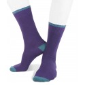 Short cashmere blend men socks purple blue