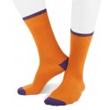 Short cashmere blend men socks orange purple