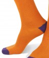 Short cashmere blend men socks orange purple