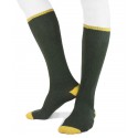 Long cashmere men socks green yellow