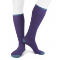 Long cashmere blend men socks purple blue