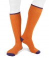 Long cashmere blend men socks orange purple