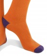 Long cashmere blend men socks orange purple
